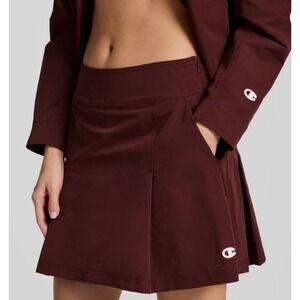 Champion Pleated Skort Womens Size 10 Burgundy Activewear Pockets - NWT